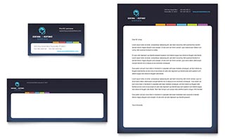 Secretarial Services Business Card & Letterhead Template