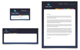 Secretarial Services Business Card & Letterhead Template Design