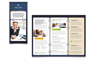 Secretarial Services Tri Fold Brochure Template