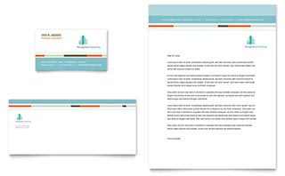 Management Consulting Business Card & Letterhead Template