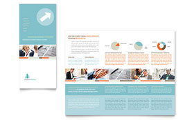 Management Consulting Tri Fold Brochure Template Design