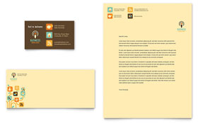 Business Services Business Card & Letterhead Template Design