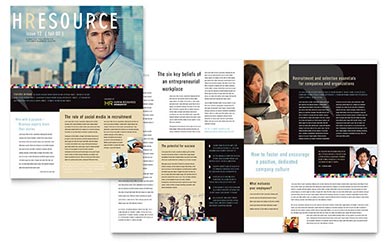 Human Resource Corporate Newsletter Design Example