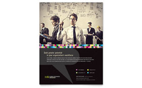 Human Resource Management Flyer Template Design