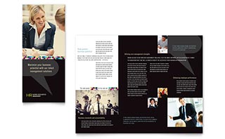 Human Resource Management Tri Fold Brochure Template