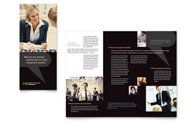 Human Resource Management Tri Fold Brochure Template Design