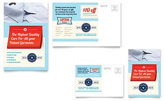 Laundry Services Postcard Template