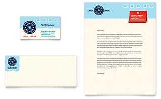 Laundry Services Business Card & Letterhead Template