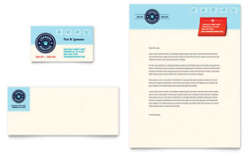 Laundry Services Business Card & Letterhead Template Design