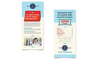 Laundry Services Rack Card Template