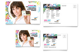 Printing Company Postcard Template Design