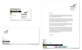 Printing Company Business Card & Letterhead Template