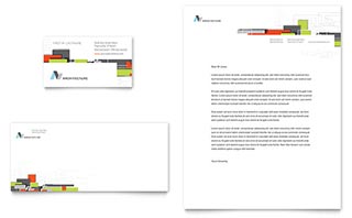 Architectural Design Business Card & Letterhead Template