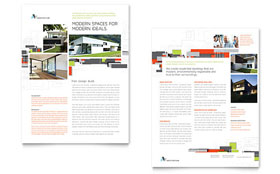 Architectural Design Datasheet Template Design