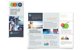 Business Analyst Tri Fold Brochure Template