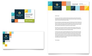 Advertising Company Business Card & Letterhead Template