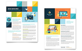 Advertising Company Datasheet Template Design