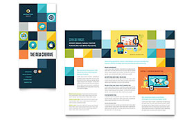 Advertising Company Tri Fold Brochure Template Design