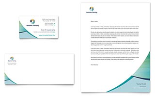 Business Training Business Card & Letterhead Template