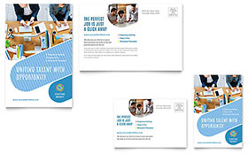 Employment Agency Postcard Template Design