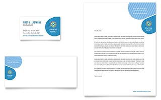 Employment Agency Business Card & Letterhead Template