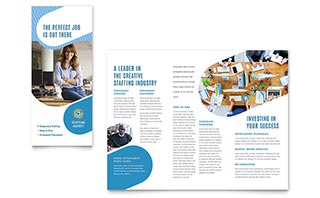 Employment Agency Tri Fold Brochure Template