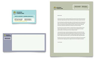 Business Consultants Business Card & Letterhead Template