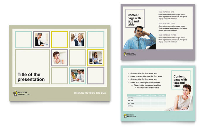 Business Consultants PowerPoint Presentation Template Design