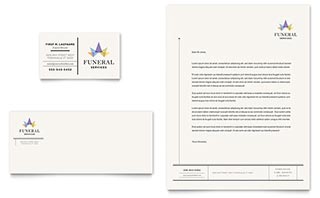 Funeral Services Business Card & Letterhead Template