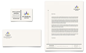 Funeral Services Business Card & Letterhead Template Design