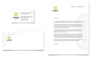 Interior Design Business Card & Letterhead Template