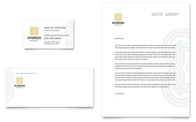 Interior Design Business Card & Letterhead Design Example