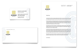 Interior Design Business Card & Letterhead Template Design