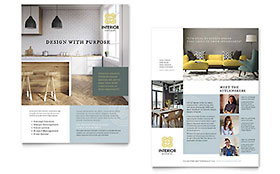 Interior Design Datasheet Template Design