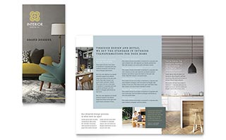 Interior Design Tri Fold Brochure Template