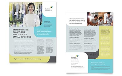 Small Business Consultant Datasheet Design Example