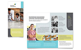 Small Business Consultant Tri Fold Brochure Template Design