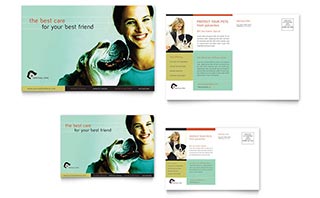 Veterinary Clinic Postcard Template