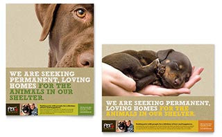 Animal Shelter & Pet Adoption Poster Template