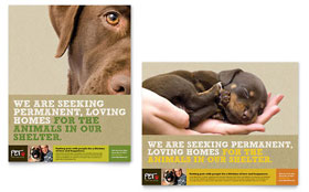 Animal Shelter & Pet Adoption Poster Template Design