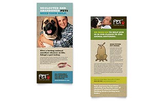 Animal Shelter & Pet Adoption Rack Card Template