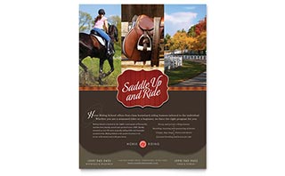 Horse Riding Stables & Camp Flyer Template