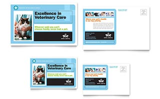 Animal Hospital Postcard Template