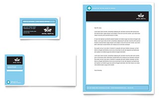 Animal Hospital Business Card & Letterhead Template