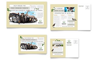 Nature & Wildlife Conservation Postcard Template