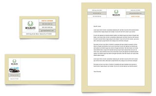 Nature & Wildlife Conservation Business Card & Letterhead Template