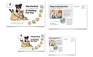 Pet Store Postcard Template