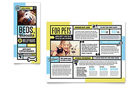 Pet Boarding Brochure Template Design