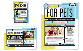 Pet Boarding Flyer & Ad Template Design