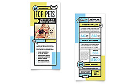 Pet Boarding Rack Card Template Design